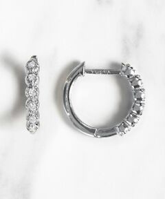 【WEB限定】FRILL DIAMOND PIERCED EARRINGS K10 ダイヤモンド ピアス