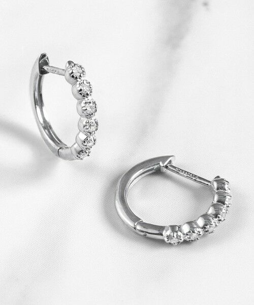 TOCCA / トッカ ピアス・イヤリング | 【WEB限定】FRILL DIAMOND PIERCED EARRINGS K10 ダイヤモンド ピアス | 詳細1