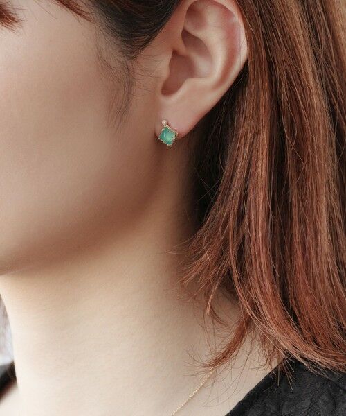 TOCCA / トッカ ピアス・イヤリング | 【WEB限定】BLUE STAR K10 PIERCED EARRINGS K10 天然石ピラミッドカット ダイヤモンド ピアス | 詳細2