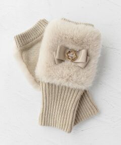 KNIT FUR HANDWARMER 手袋