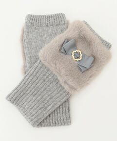 KNIT FUR HANDWARMER 手袋