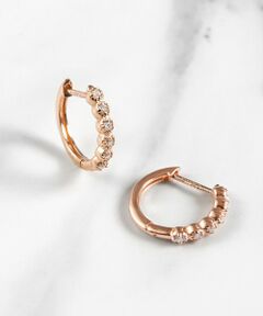 【WEB限定】FRILL DIAMOND PIERCED EARRINGS K10 ダイヤモンド ピアス