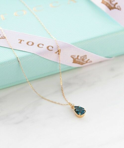 WEB＆数量限定】PIECE OF FLOWER NECKLACE K18 ロンドンブルー