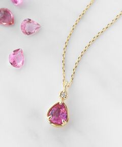 TOCCA / トッカ ネックレス・ペンダント・チョーカー | 【WEB＆数量限定】PIECE OF FLOWER NECKLACE K10 ピンクトルマリン ダイヤモンド ネックレス