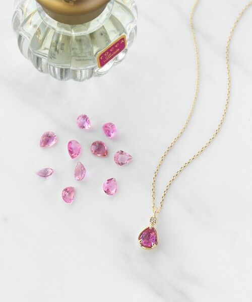 TOCCA / トッカ ネックレス・ペンダント・チョーカー | 【WEB＆数量限定】PIECE OF FLOWER NECKLACE K10 ピンクトルマリン ダイヤモンド ネックレス | 詳細8