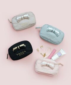 【WEB限定】BICOLOR RIBBON POUCH ポーチ