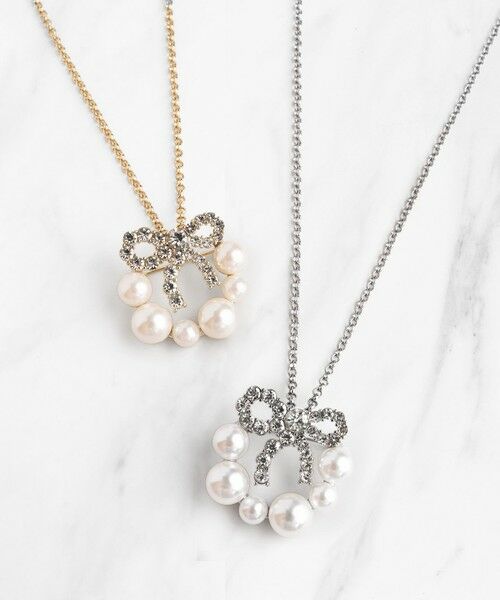 TOCCA / トッカ ブローチ・コサージュ | 【2WAY】PROMISE PEARL RIBBON BROOCH NECKLACE ブローチ ネックレス | 詳細1