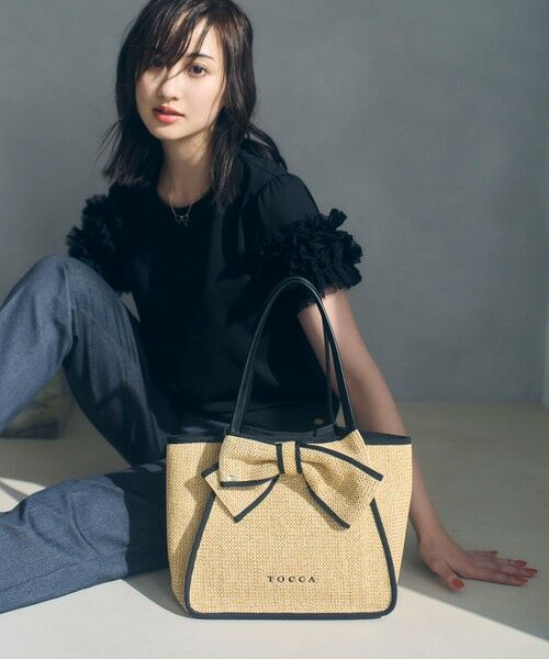 TOCCA/トッカ KNOT IN HEART BASKET かごバッグ ブラック系 F TOCCA/トッカ KNOT IN HEART BASKET かごバッグ ブラック系 F