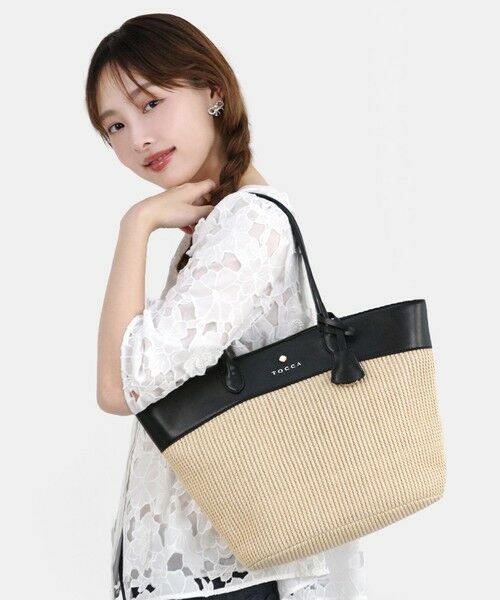 TOCCA/トッカ 【A4サイズ対応】COLOR of AUBE BASKET かごバッグ ブラック F TOCCA/トッカ 【A4サイズ対応】COLOR of AUBE BASKET かごバッグ ブラック F