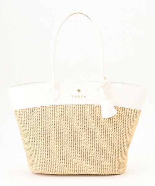 TOCCA トッカ フラワーラタン かごバッグ 白 TOUCH OF LACE BASKET かごバッグ / TOCCA | ファッション通販