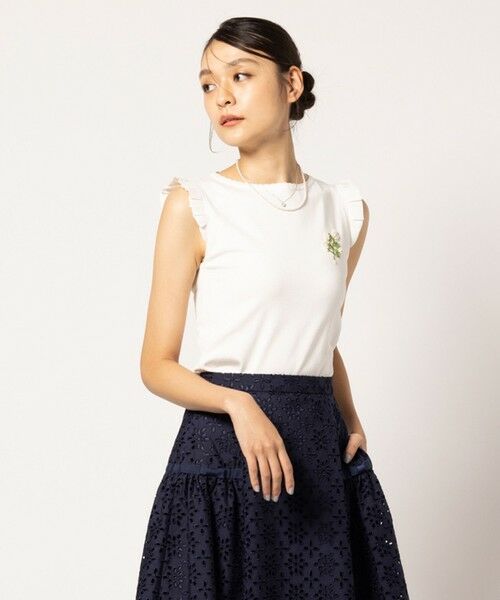 TOCCA/トッカ 【洗える】LITTLE MIMOSA ニットトップス オフ系 M TOCCA/トッカ 【洗える】LITTLE MIMOSA ニットトップス オフ系 M