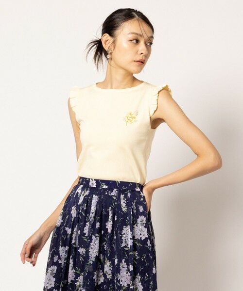 TOCCA/トッカ 【洗える】LITTLE MIMOSA ニットトップス イエロー系 M TOCCA/トッカ 【洗える】LITTLE MIMOSA ニットトップス イエロー系 M