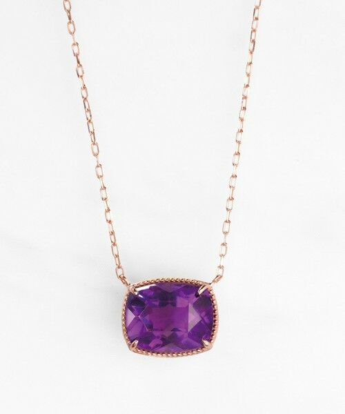 WEB＆数量限定】CROCHET OF COLOR NECKLACE K10 アメジスト