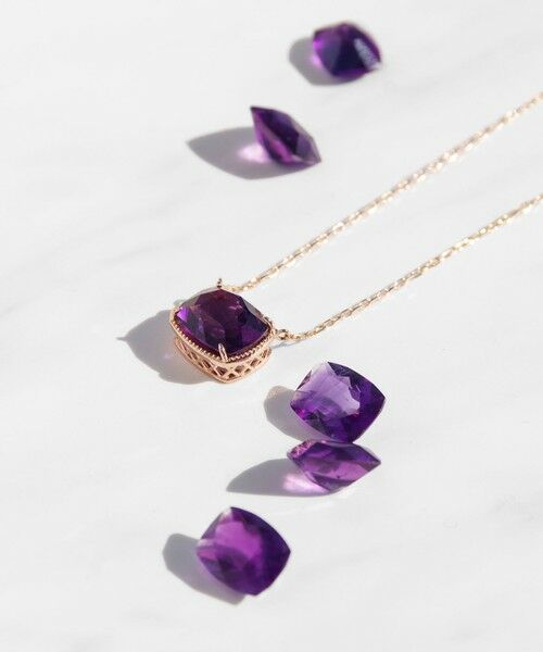 TOCCA / トッカ ネックレス・ペンダント・チョーカー | 【WEB＆数量限定】CROCHET OF COLOR  NECKLACE K10 アメジスト ネックレス | 詳細4