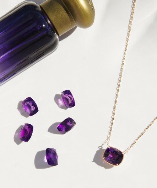 WEB＆数量限定】CROCHET OF COLOR NECKLACE K10 アメジスト