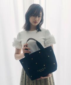 【LAUREN RALPH LAUREN】ストライプ ヘリンボーン ラージトート LAUREN RALPH トートバッグ ストライプド ヘリンボーン ラージ