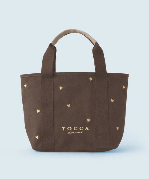 TOCCA / トッカ トートバッグ | 【大人気・新色登場・WEB＆一部店舗限定】LUCKY SHOWER CANVASTOTE キャンバス トートバッグ（[新色]ブラウン×ハート柄）