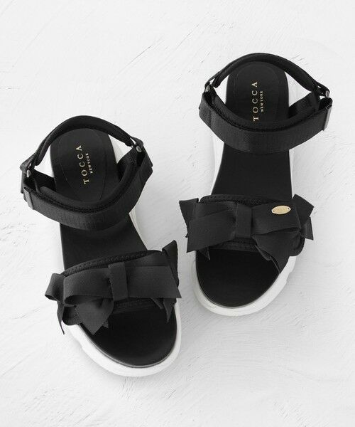 TOCCA/トッカ RIBBON SPORTS SANDALS サンダル ブラック系 S TOCCA/トッカ RIBBON SPORTS SANDALS サンダル ブラック系 S