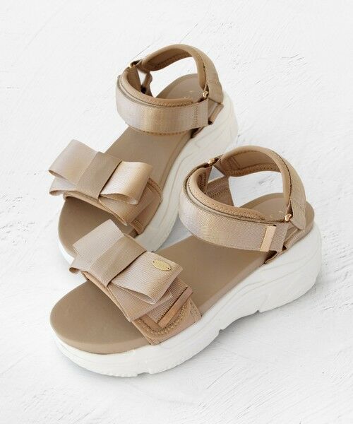 TOCCA/トッカ RIBBON KNOT SPORTS SANDALS サンダル ベージュ系 S TOCCA/トッカ RIBBON KNOT SPORTS SANDALS サンダル ベージュ系 S