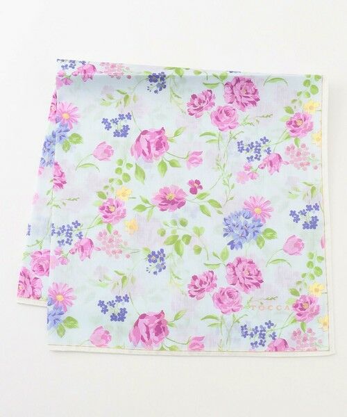 TOCCA/トッカ BRIGHT FLOWERS HANDKERCHIEF ハンカチ スカイブルー系 F TOCCA/トッカ BRIGHT FLOWERS HANDKERCHIEF ハンカチ スカイブルー系 F