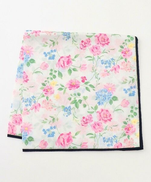 TOCCA/トッカ BRIGHT FLOWERS HANDKERCHIEF ハンカチ ホワイト系 F TOCCA/トッカ BRIGHT FLOWERS HANDKERCHIEF ハンカチ ホワイト系 F