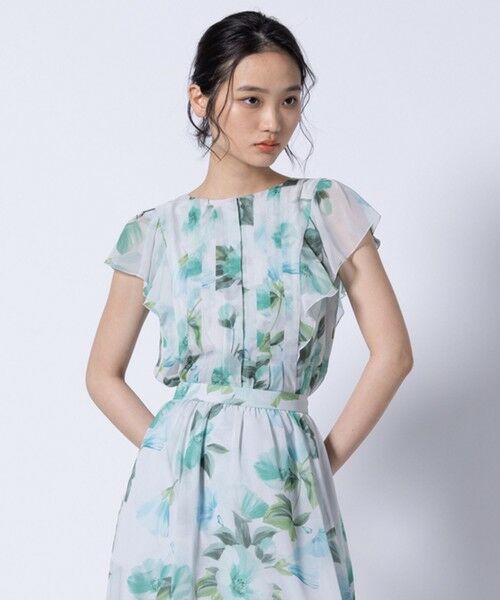 TOCCA/トッカ 【洗える】FULL BLOOM PEONY BLOUSE ブラウス グリーン系5 0 TOCCA/トッカ 【洗える】FULL BLOOM PEONY BLOUSE ブラウス グリーン系5 0
