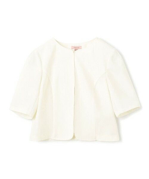 【未使用タグ付】TOCCA BRIGHT LUMINOUS ノーカラージャケット 未使用タグ付】TOCCA BRIGHT LUMINOUS ノーカラージャケット