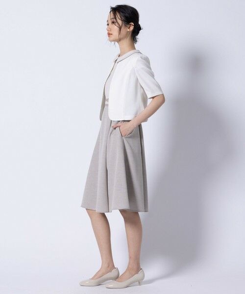 TOCCA / トッカ ノーカラージャケット | 【洗える・消臭】BRIGHT LUMINOUS 半袖ジャケット | 詳細3