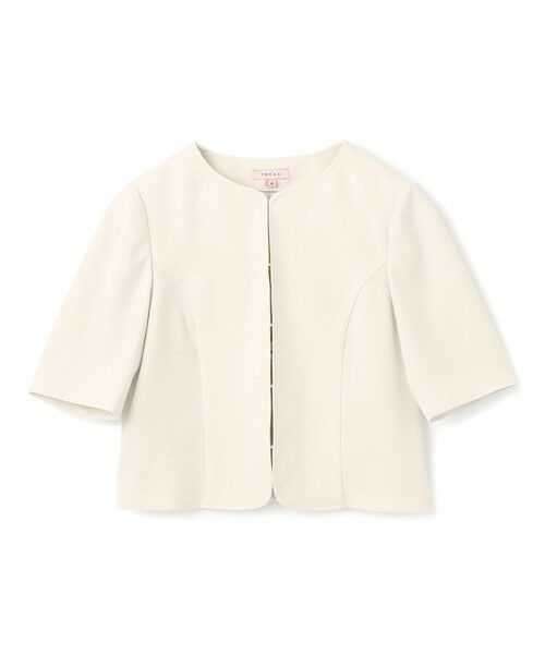 TOCCA / トッカ ノーカラージャケット | 【洗える・消臭】BRIGHT LUMINOUS 半袖ジャケット | 詳細11