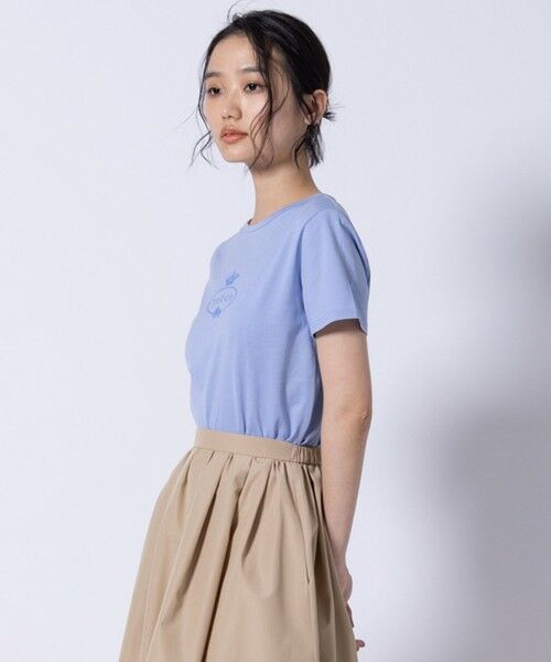 TOCCA/トッカ 【洗える】HALLMARK FLOCKY LOGO TEE Tシャツ ブルー系 S TOCCA/トッカ 【洗える】HALLMARK FLOCKY LOGO TEE Tシャツ ブルー系 S