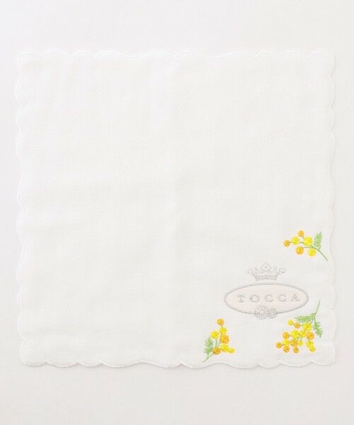 TOCCA/トッカ AIRY YELLOW PEARL HANDKERCHIEF ハンカチ ホワイト系 F TOCCA/トッカ AIRY YELLOW PEARL HANDKERCHIEF ハンカチ ホワイト系 F