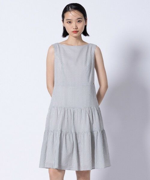 TOCCA/トッカ 【00サイズあり・洗える・速乾・消臭】WAVES ティアードドレス グレー系5 0 TOCCA/トッカ 【00サイズあり・洗える・速乾・消臭】WAVES ティアードドレス グレー系5 0