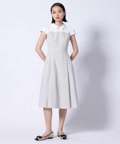 23年 美品♡トッカ MELODY Aラインワンピース ドット グリーン 洗える 23年 美品♡トッカ MELODY Aラインワンピース ドット グリーン