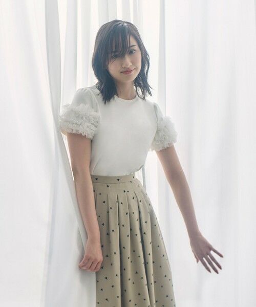 TOCCA/トッカ 【星風まどかコラボ】【洗える・UVカット・接触冷感】DOT GARLAND Tシャツ アイボリー系 S TOCCA/トッカ 【星風まどかコラボ】【洗える・UVカット・接触冷感】DOT GARLAND Tシャツ アイボリー系 S