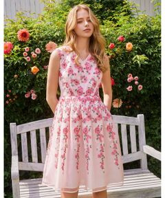 TOCCA / トッカ ロング・マキシ丈ワンピース | 【洗える・消臭】FRAGRANCE OF ROSE ドレス