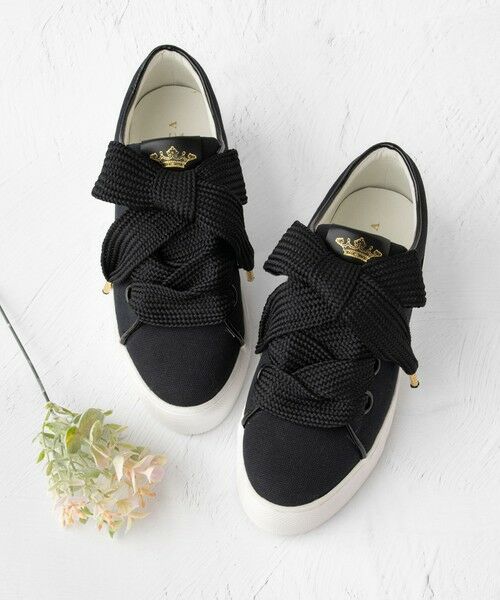 TOCCA/トッカ BIGRIBBON CANVAS SNEAKERS スニーカー ブラック系 39 TOCCA/トッカ BIGRIBBON CANVAS SNEAKERS スニーカー ブラック系 39