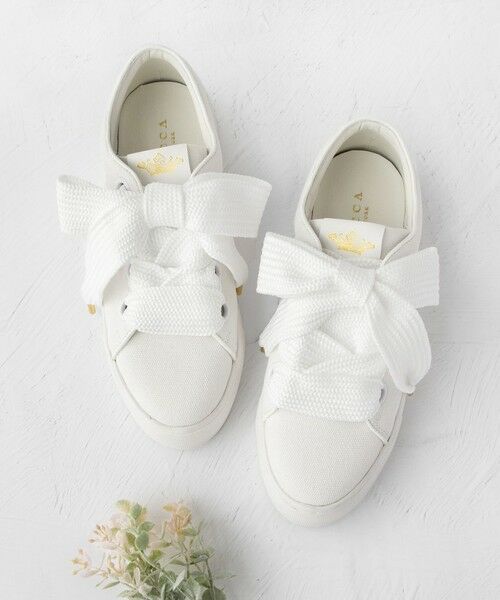 TOCCA/トッカ BIGRIBBON CANVAS SNEAKERS スニーカー ホワイト系 35 TOCCA/トッカ BIGRIBBON CANVAS SNEAKERS スニーカー ホワイト系 35