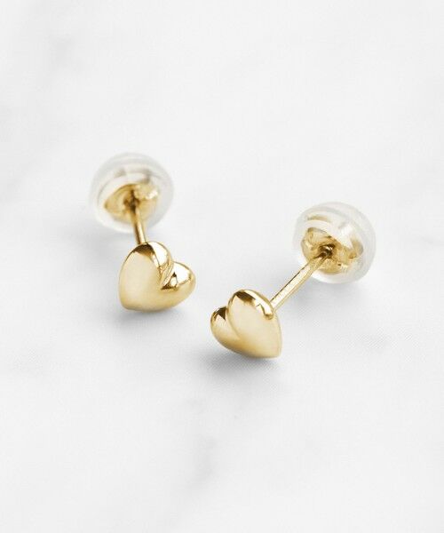 TOCCA/gbJ yWEBzWITH HEART MINI PIERCED EARRINGS K10 sAX CG[S[hn F