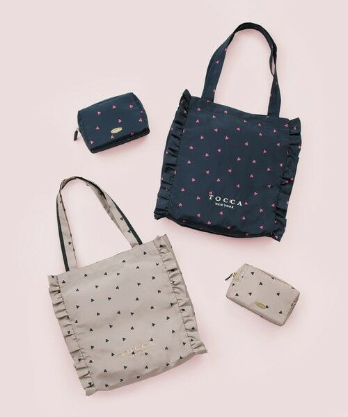 新品【TOCCA】DANCING LOVE FRILL SUBBAG サブバッグ 大人百花掲載】【A4サイズ対応・折りたたみ可】TRIM WAVES