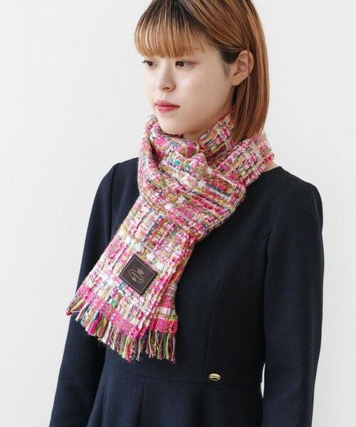 TOCCA/トッカ TWEED STOLE ストール ピンク系 F TOCCA/トッカ TWEED STOLE ストール ピンク系 F