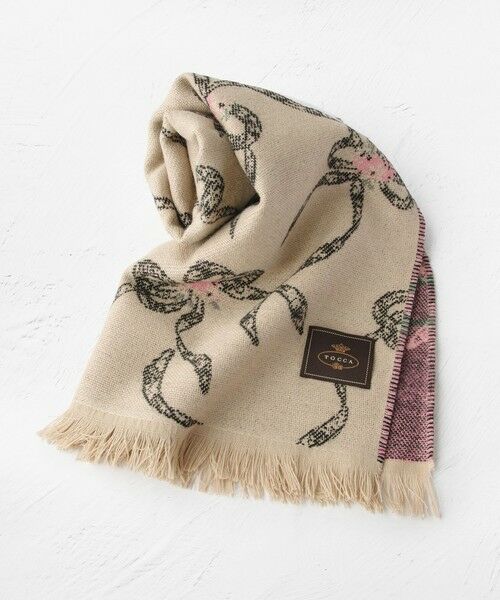 TOCCA / トッカ マフラー・ショール・スヌード・ストール | 【フランス製】SHAKE RIBBON JAQUARD STOLE  ストール | 詳細1