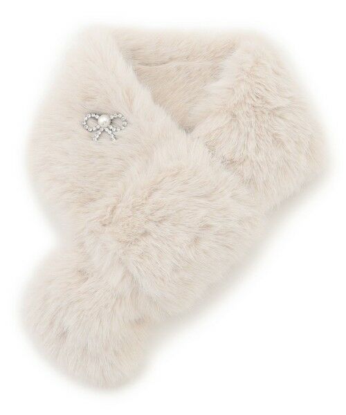 TOCCA / トッカ マフラー・ショール・スヌード・ストール | 【百田夏菜子さん着用】【ブローチ取り外し可】BIJOUX RIBBON FURTIPPET ティペット | 詳細5