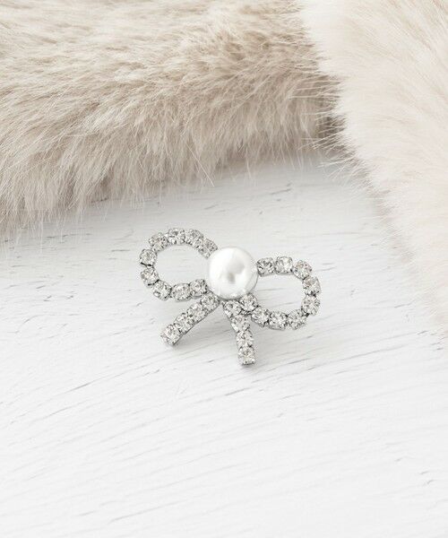 TOCCA / トッカ マフラー・ショール・スヌード・ストール | 【百田夏菜子さん着用】【ブローチ取り外し可】BIJOUX RIBBON FURTIPPET ティペット | 詳細4