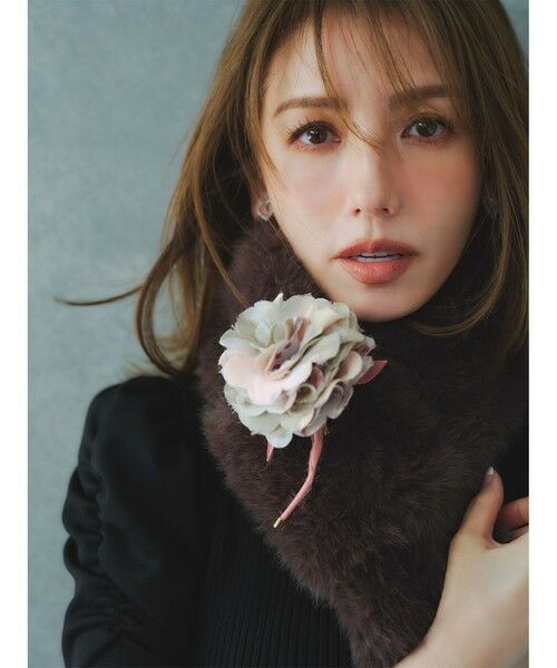 TOCCA / トッカ マフラー・ショール・スヌード・ストール | 【百田夏菜子さん着用】【ブローチ取り外し可】BIJOUX RIBBON FURTIPPET ティペット | 詳細9