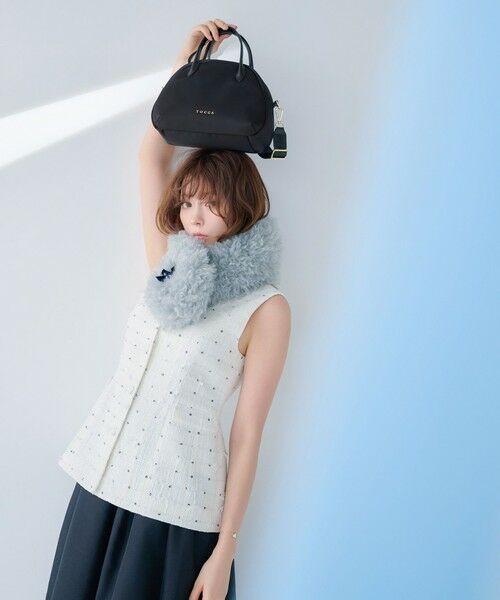 TOCCA / トッカ マフラー・ショール・スヌード・ストール | 【ブローチ取り外し可】VELVET RIBBON FURTIPPET ティペット | 詳細1