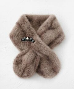 TOCCA / トッカ マフラー・ショール・スヌード・ストール | 【ブローチ取り外し可】BOW RIBBON FURTIPPET ティペット