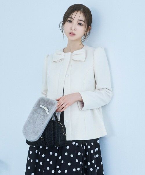 TOCCA / トッカ マフラー・ショール・スヌード・ストール | 【ブローチ取り外し可】BOW RIBBON FURTIPPET ティペット | 詳細4