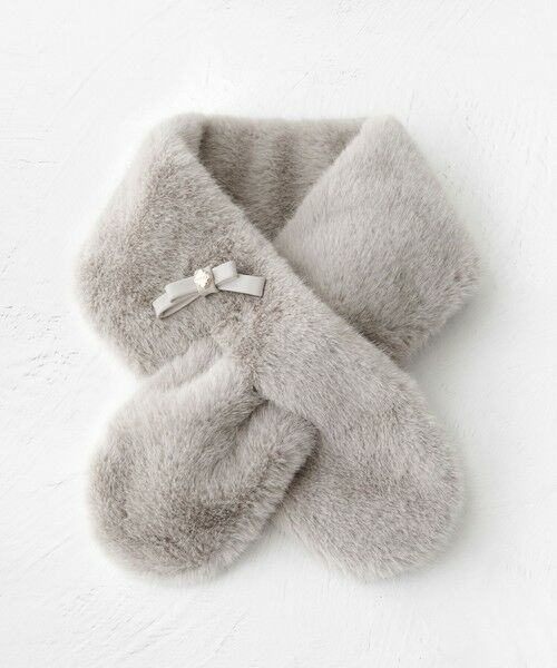 TOCCA / トッカ マフラー・ショール・スヌード・ストール | 【ブローチ取り外し可】BOW RIBBON FURTIPPET ティペット | 詳細8