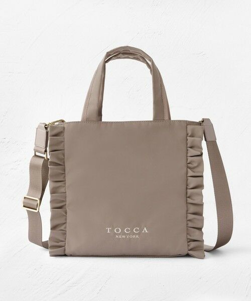 TOCCA / トッカ トートバッグ | 【美人百花掲載】【一部カラー撥水】TRIM WAVES MINITOTE ミニトートバッグ（べージュ系）