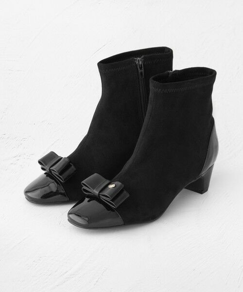 TOCCA/トッカ NOBLE RIBBON SHORT STRECHBOOTS ブーツ ブラック系 36 TOCCA/トッカ NOBLE RIBBON SHORT STRECHBOOTS ブーツ ブラック系 36